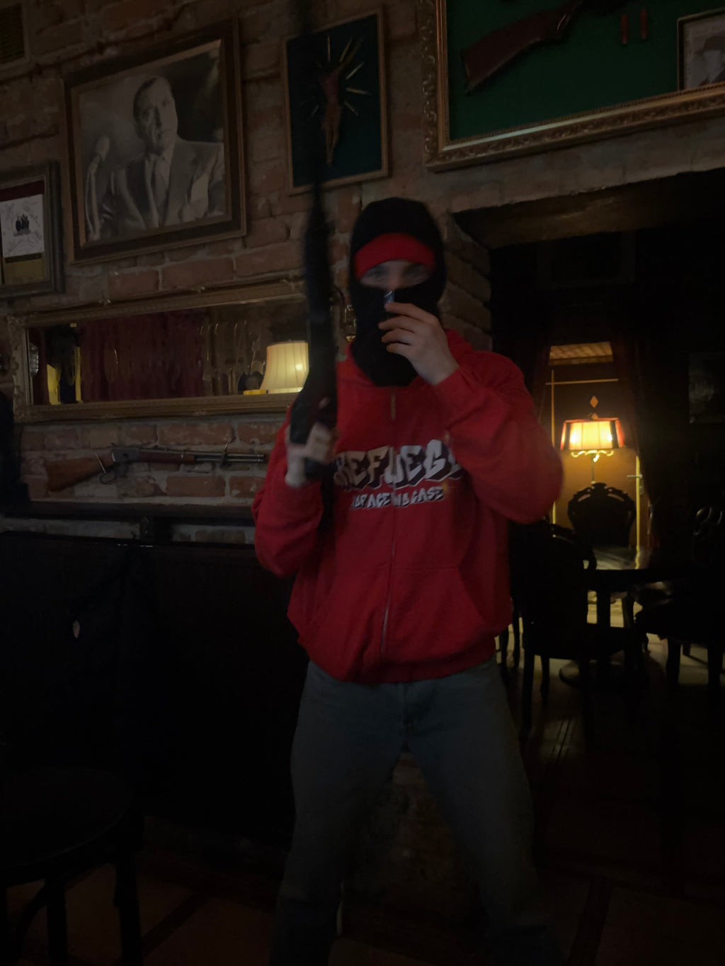 BALACLAVA ZIP HOODIE – RED