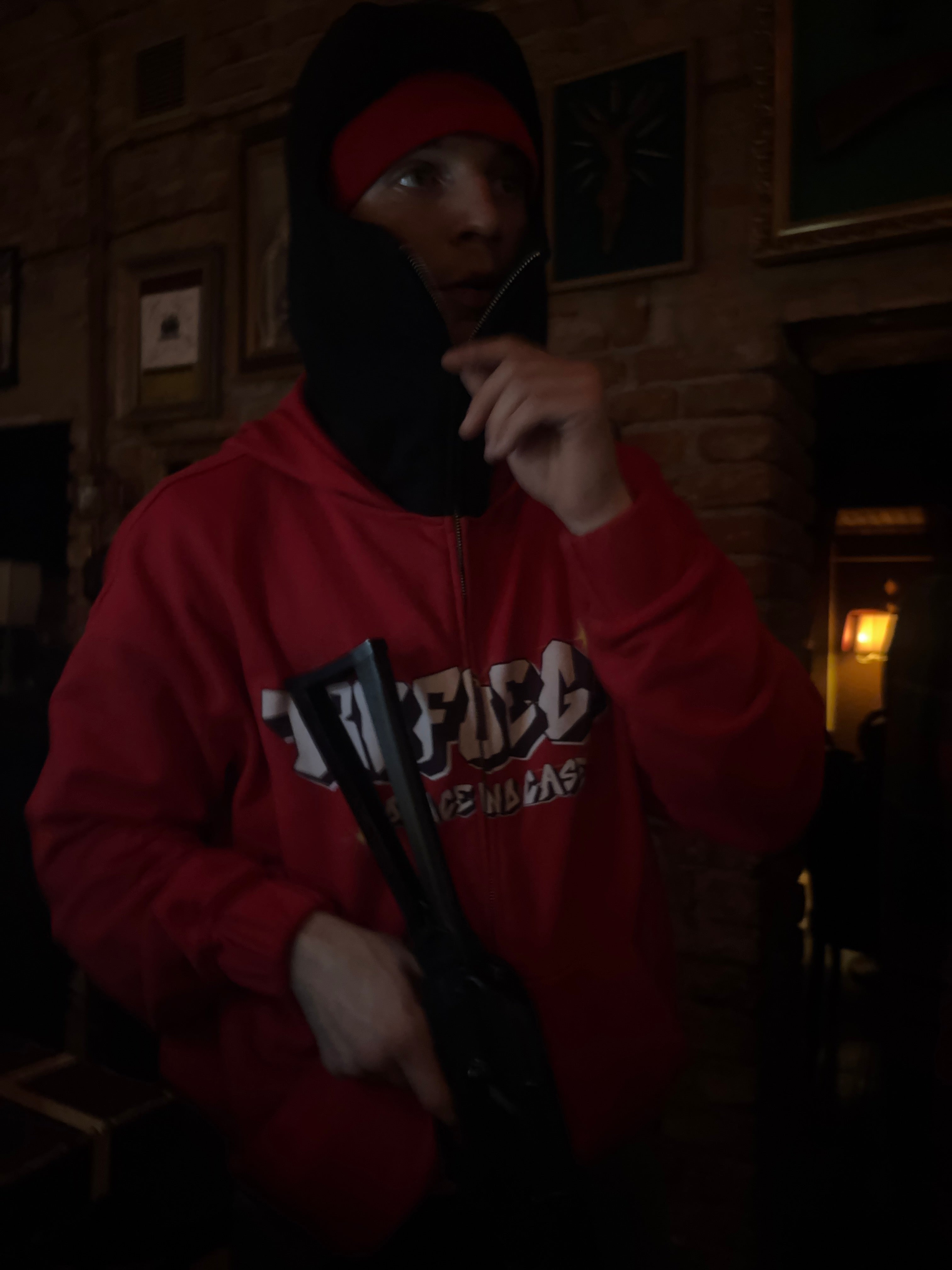 BALACLAVA ZIP HOODIE – RED